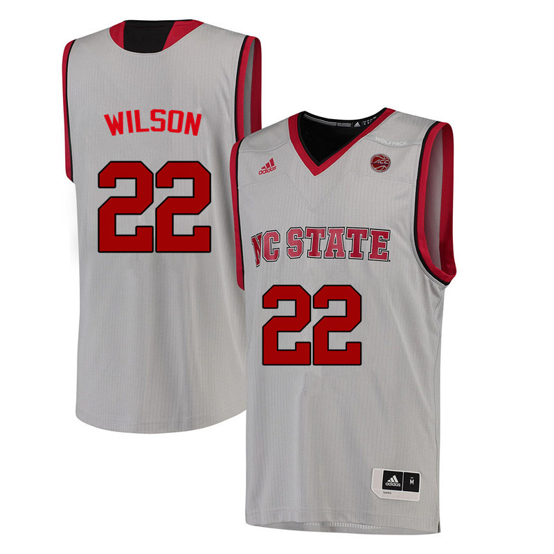 Men NC State Wolfpack #22 Dominique Wilson College Basketball Jerseys-White